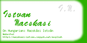 istvan macskasi business card