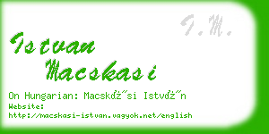 istvan macskasi business card
